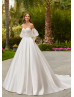 Strapless Ivory Lace Satin Wedding Dress With Pockets Strapless Ivory Lace Satin Wedding Dress With Pockets